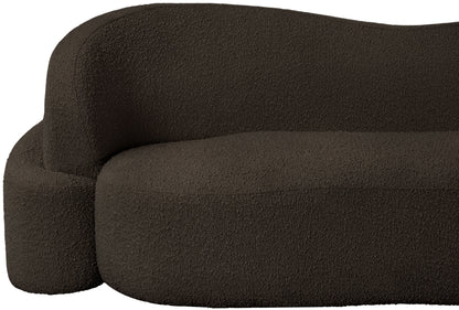 Vance Brown Boucle Fabric Loveseat L