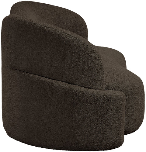 Vance Brown Boucle Fabric Sofa S