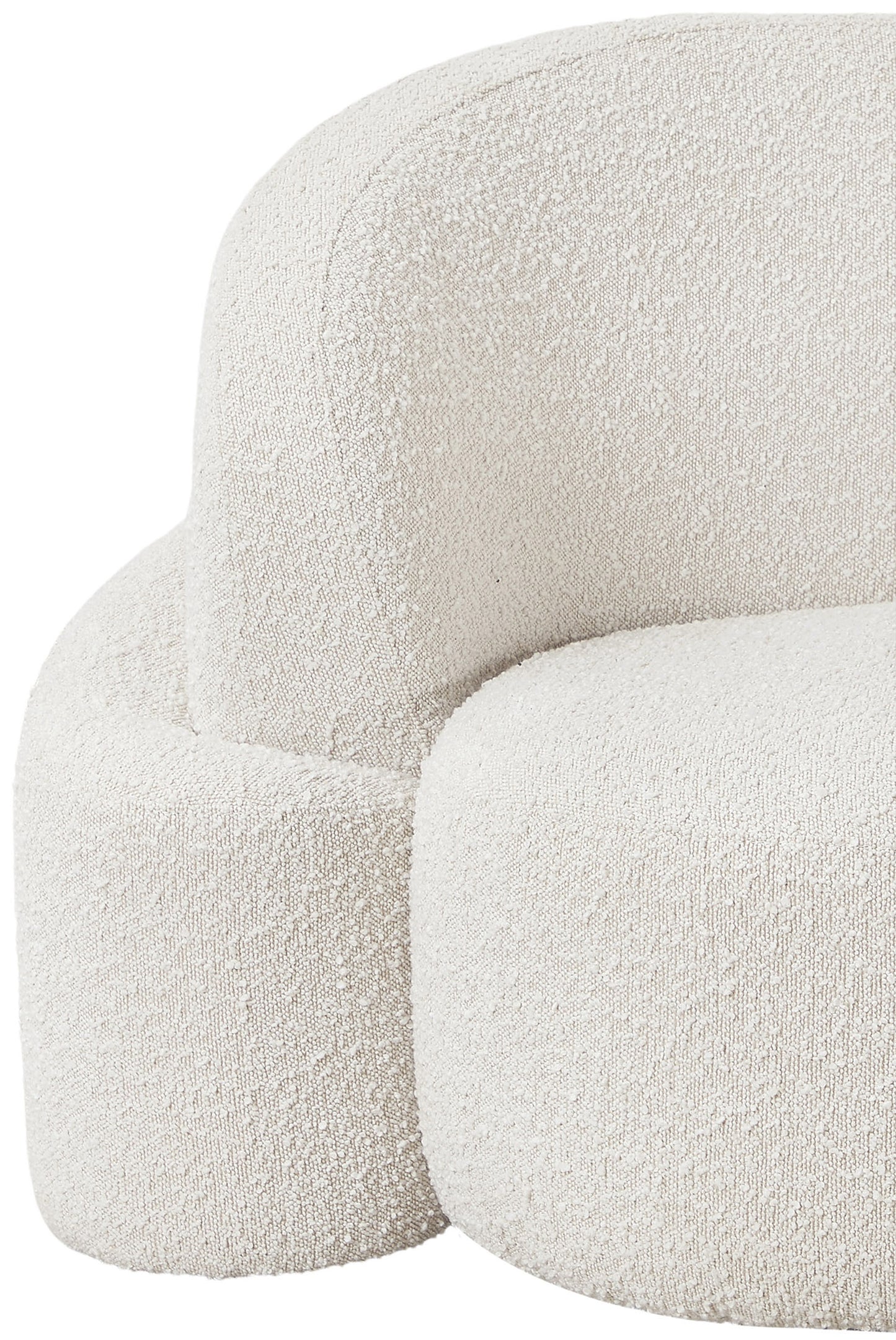 vance cream boucle fabric chair c