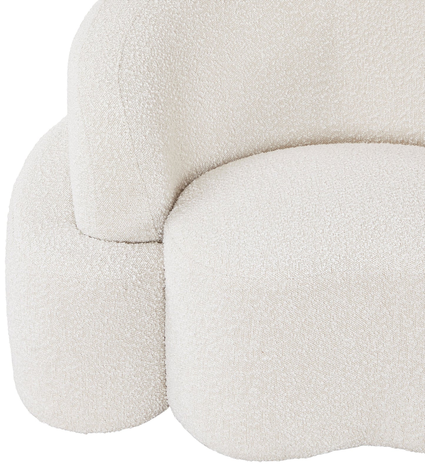 vance cream boucle fabric chair c