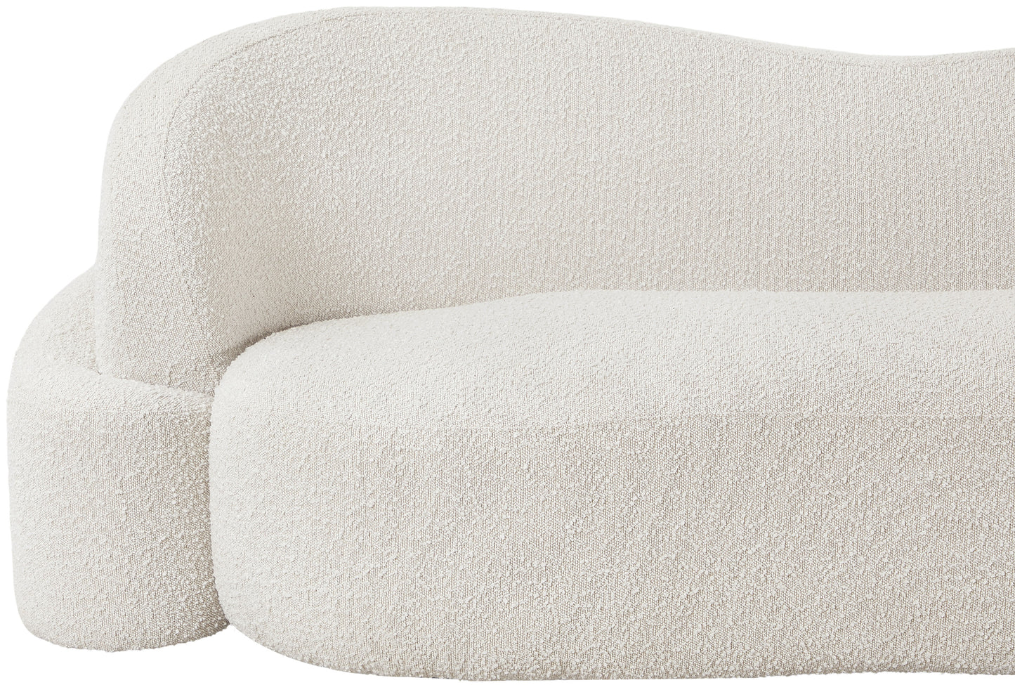 vance cream boucle fabric loveseat l