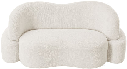 Vance Cream Boucle Fabric Loveseat L