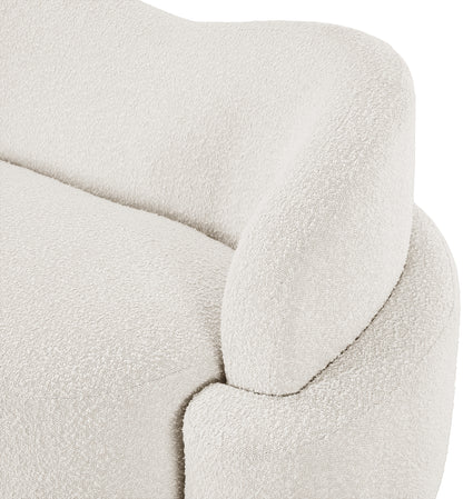 Vance Cream Boucle Fabric Sofa S