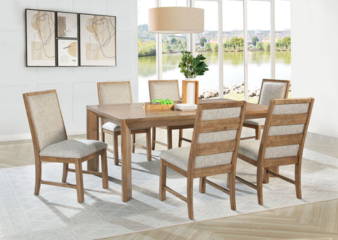 Shannon 7-piece 72-inch Rectangular Dining Set Natural BrownNatural Brown