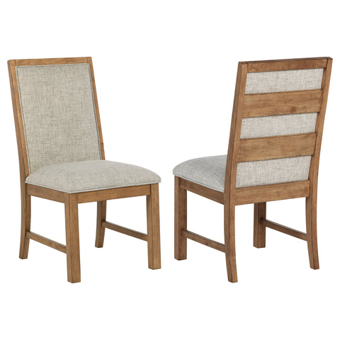 Shannon Upholstered Dining Side Chair Brown (Set of 2)Natural Brown