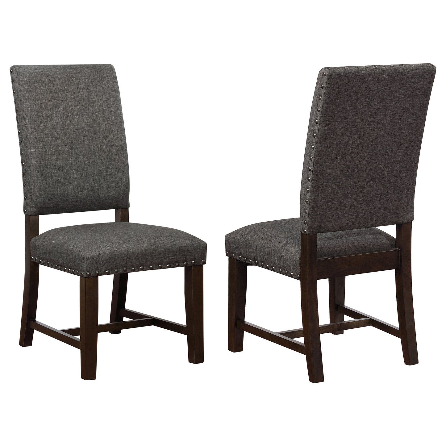 beaufort upholstered dining side chair warm grey (set of 2)warm grey