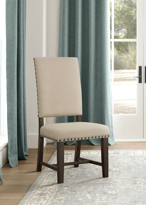 Beaufort Upholstered Dining Side Chair Beige (Set of 2)Beige