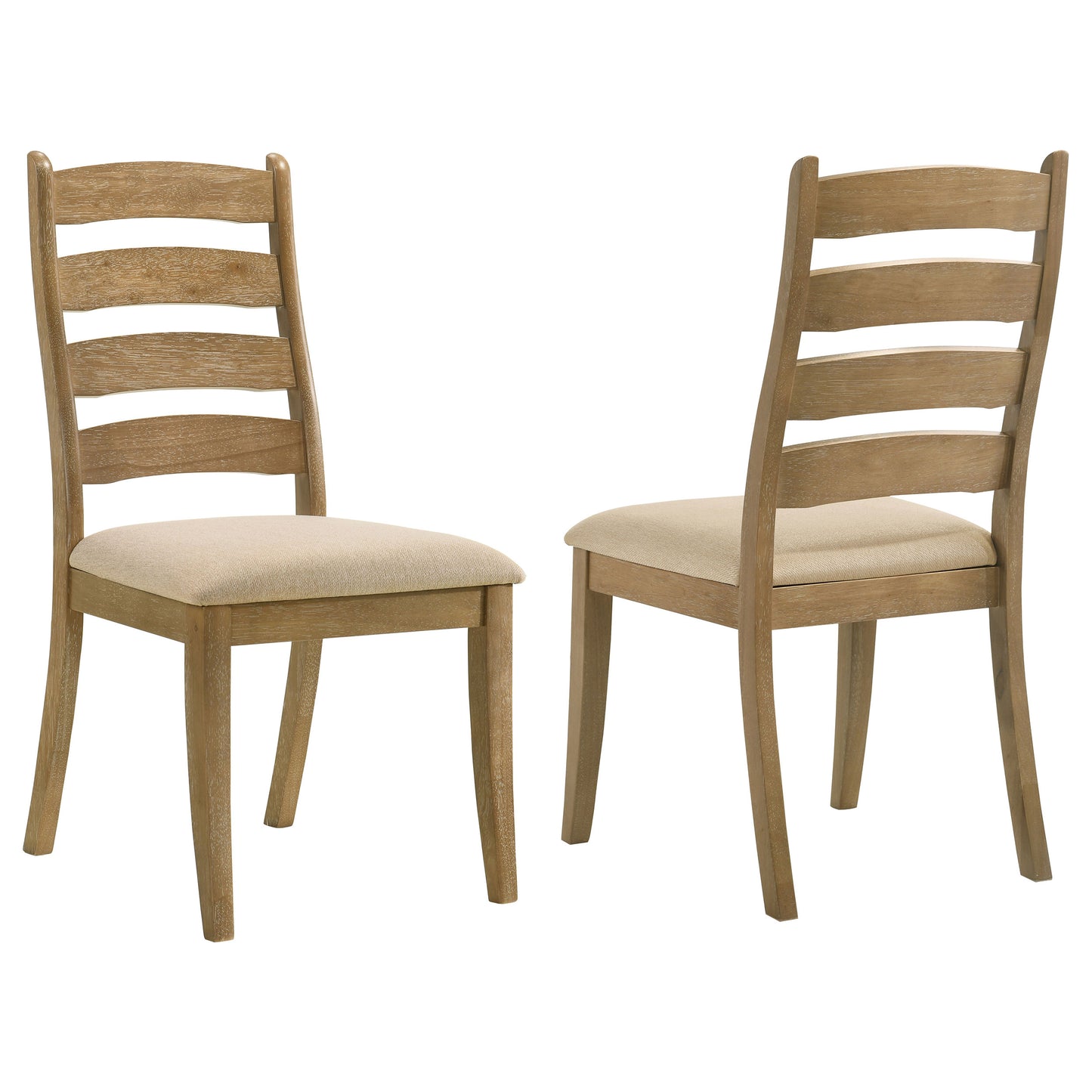 trisha wood dining side chair brown oak (set of 2)