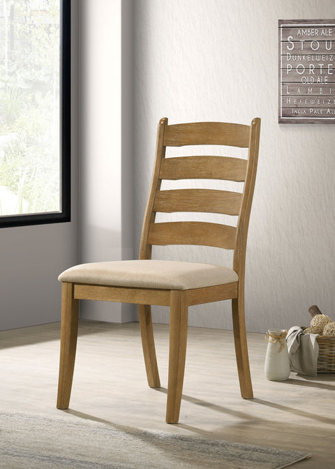 Cinder Wood Dining Side Chair Brown Oak (Set of 2)Latte / Brown Oak