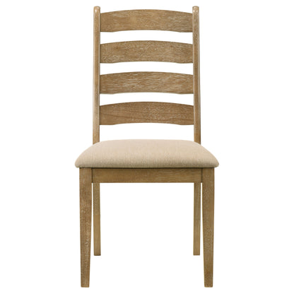 Trisha Wood Dining Side Chair Brown Oak (Set of 2)