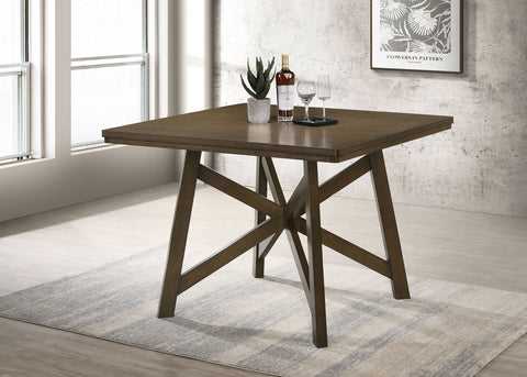 Brie 47-inch Square Counter Height Dining Table BrownBrown