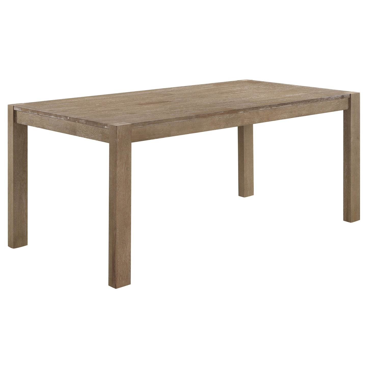 dominique 71-inch solid wood dining table washed brown