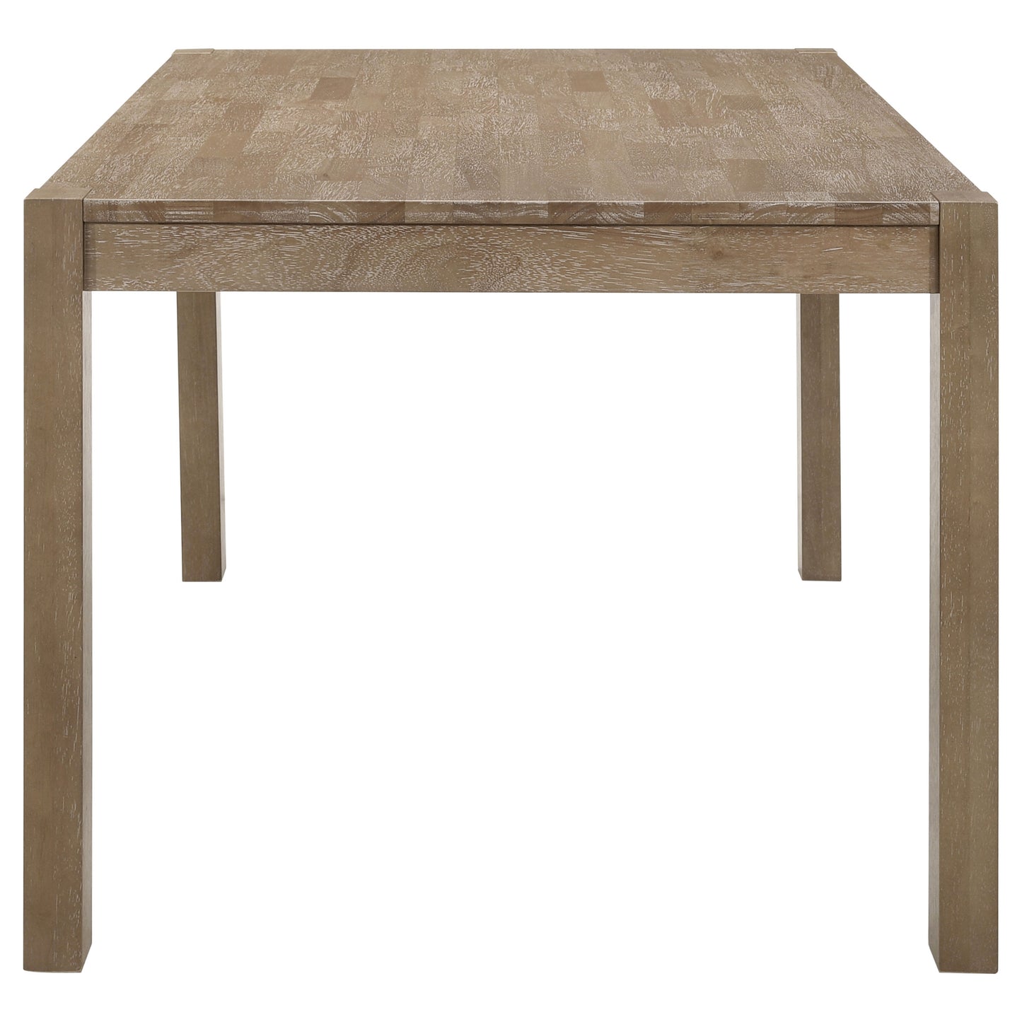 dominique 71-inch solid wood dining table washed brown