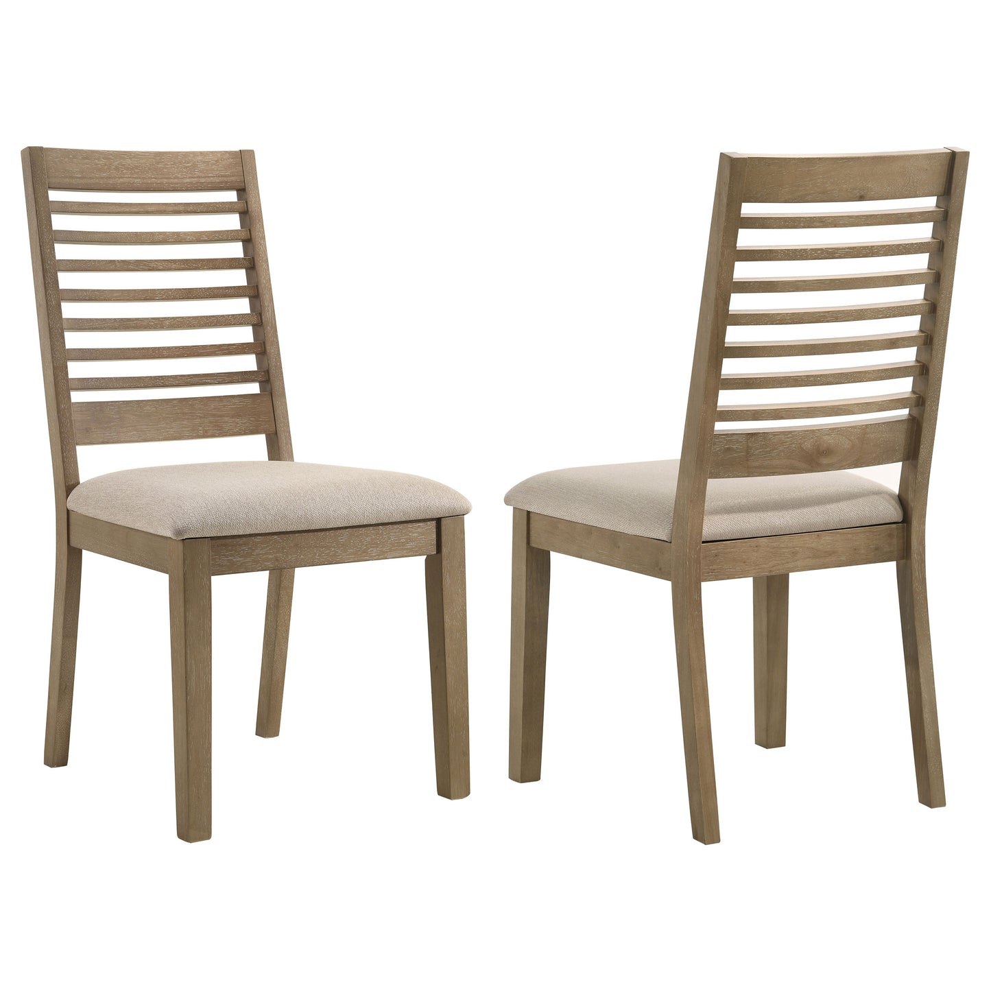 dominique wood dining side chair washed brown (set of 2)