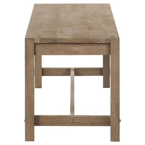 Mackinnon Wood Trestle Base Dining Bench Washed BrownWashed Brown