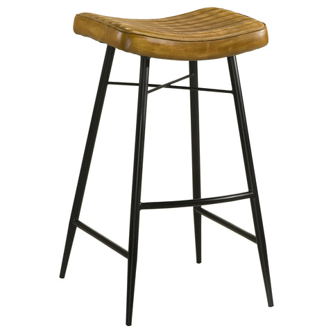 Gianni Leather Upholstered Bar Stool Antique Camel (Set of 2)Antique Camel