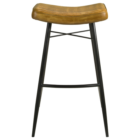 Gianni Leather Upholstered Bar Stool Antique Camel (Set of 2)Antique Camel