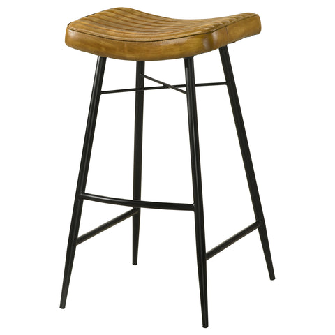 Gianni Leather Upholstered Bar Stool Antique Camel (Set of 2)Antique Camel