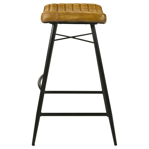 Gianni Leather Upholstered Bar Stool Antique Camel (Set of 2)Antique Camel