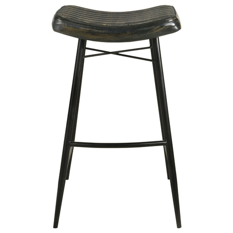 Gianni Leather Upholstered Bar Stool Espresso (Set of 2)Antique Espresso