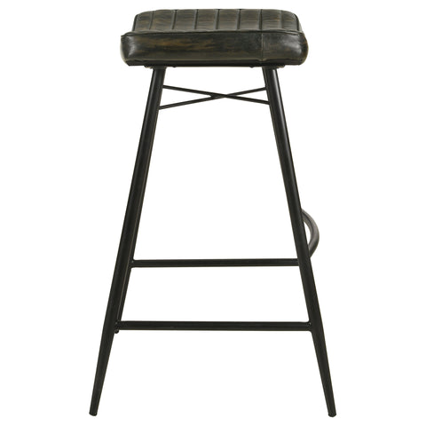 Gianni Leather Upholstered Bar Stool Espresso (Set of 2)Antique Espresso