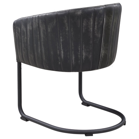 7" Leatherette Upholstered Dining Arm Chair AnthraciteAnthracite