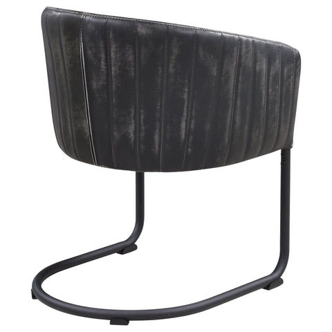 7" Leatherette Upholstered Dining Arm Chair AnthraciteAnthracite