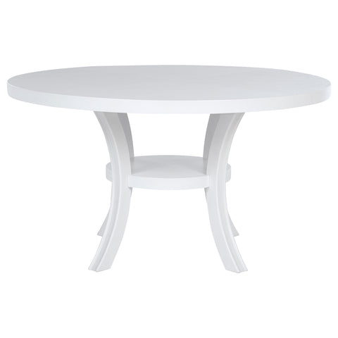 Twain 5-piece 54-inch Round Wood Dining Table Set Pearl WhitePearl White
