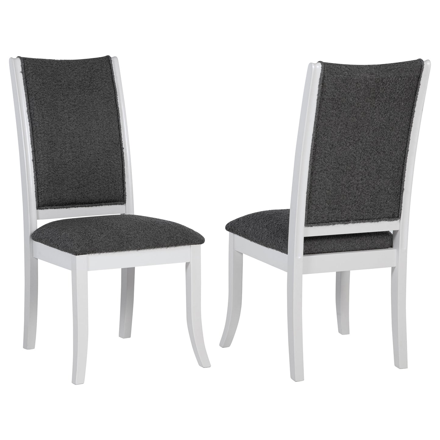 twain upholstered dining side chair pearl white (set of 2)pearl white