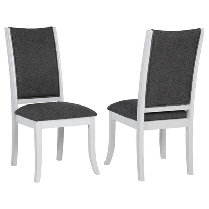 Twain Upholstered Dining Side Chair Pearl White (Set of 2)Pearl White