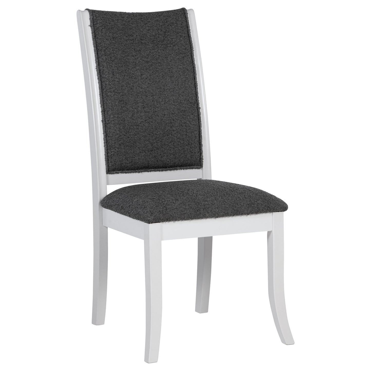 twain upholstered dining side chair pearl white (set of 2)pearl white