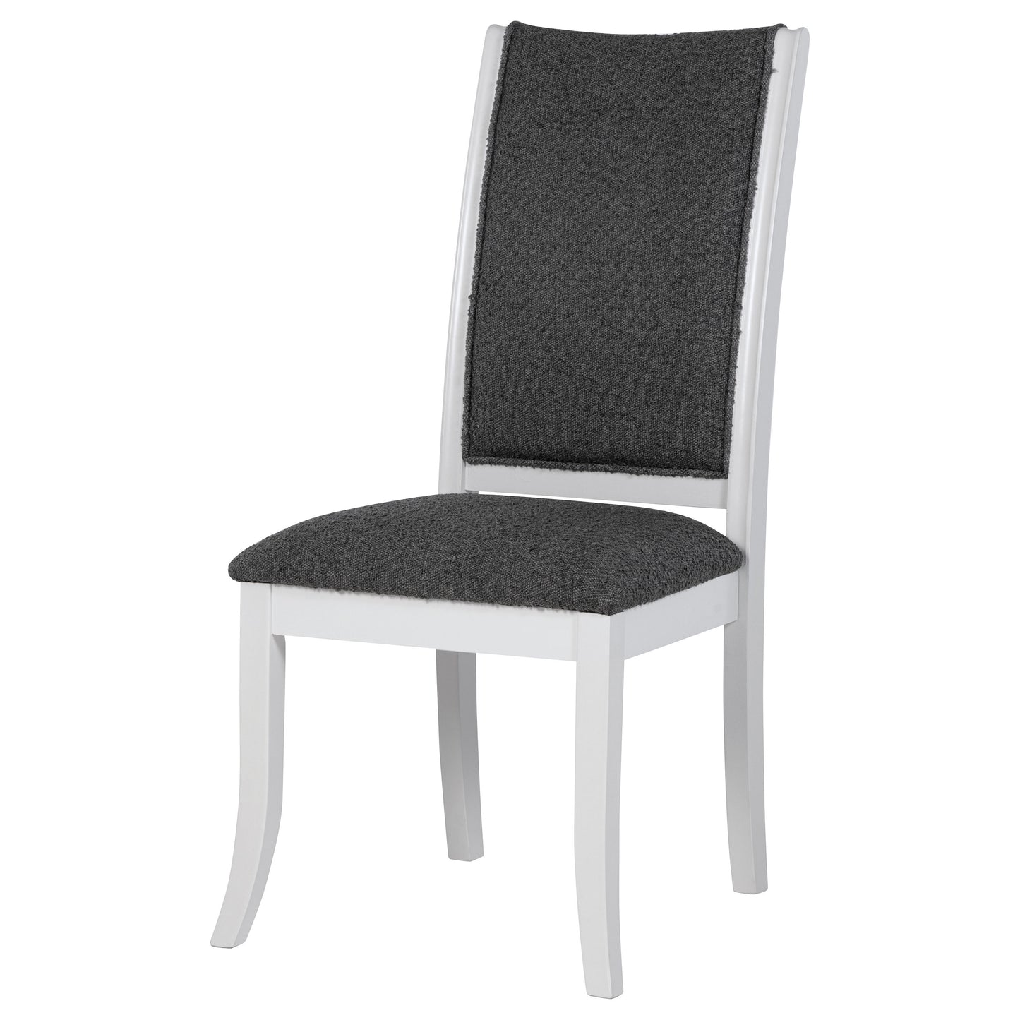 twain upholstered dining side chair pearl white (set of 2)pearl white