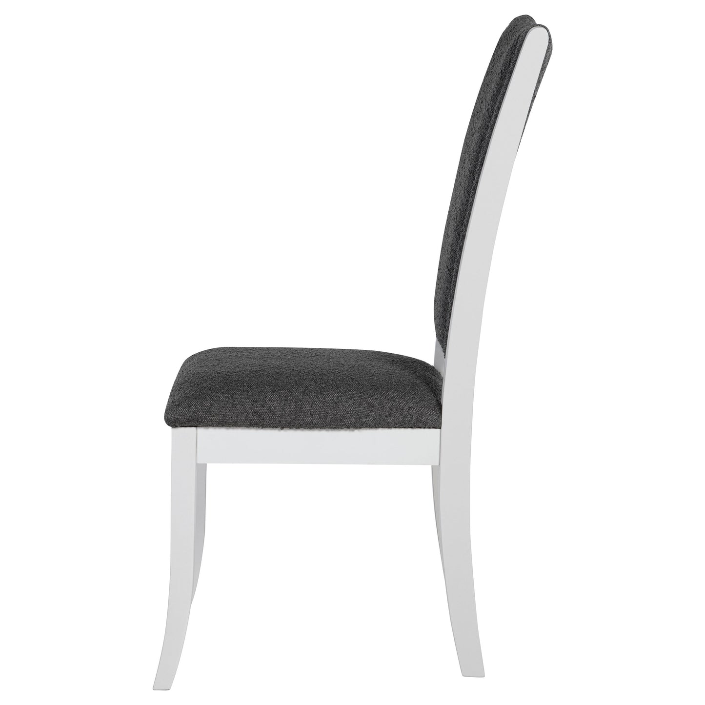 twain upholstered dining side chair pearl white (set of 2)pearl white