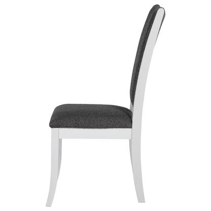 Twain Upholstered Dining Side Chair Pearl White (Set of 2)Pearl White