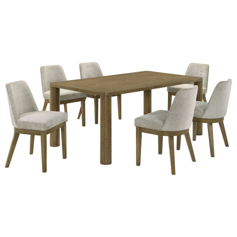 Caballo 7-piece 71-inch Rectangular Dining Set Brown OakBrown Oak