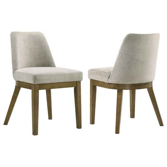 Caballo Upholstered Dining Side Chair Brown Oak (Set of 2)Light Tan