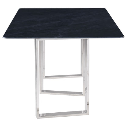 Zyla 79-inch Rectangular Sintered Stone Dining Table GreyGrey Marble