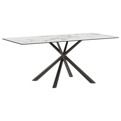 Boyd Rectangular Sintered Stone Dining Table Mirage WhiteMirage White