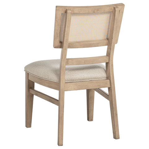 Jessie Radio Weave Cane Dining Side Chair Beige OakBeige Oak