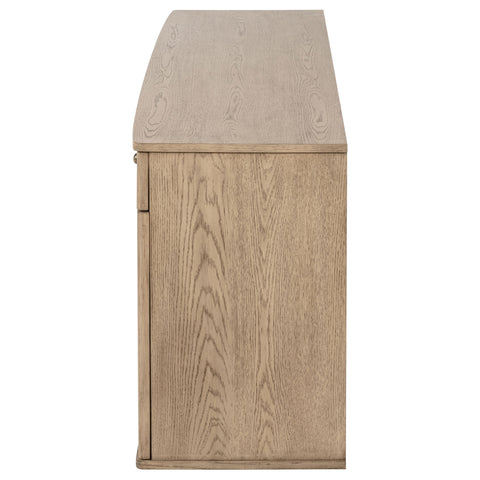 Jessie 4-door Cane Sideboard Buffet Cabinet Beige OakBeige Oak