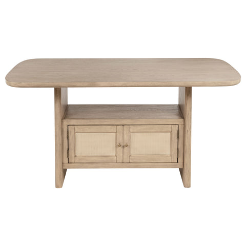 Jessie 7-piece Wood Counter Height Dining Set Beige OakBeige Oak