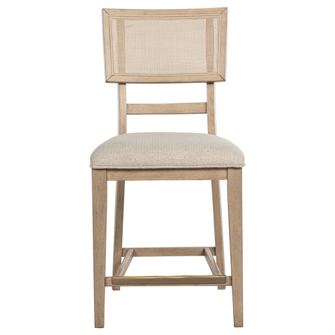 Jessie Radio Weave Cane Counter Dining Side Chair Beige OakBeige Oak