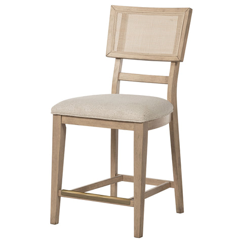 Jessie Radio Weave Cane Counter Dining Side Chair Beige OakBeige Oak