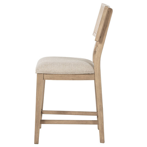 Jessie Radio Weave Cane Counter Dining Side Chair Beige OakBeige Oak
