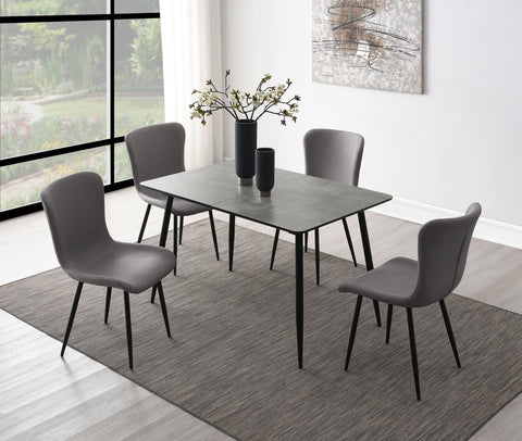 Merrick 5-piece Dining Set with Extension Table Grey