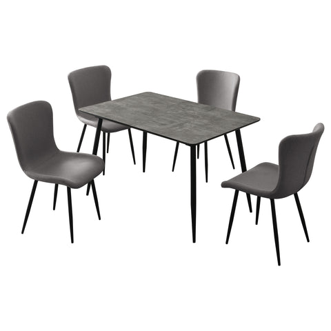 Merrick 5-piece Dining Set with Extension Table Grey