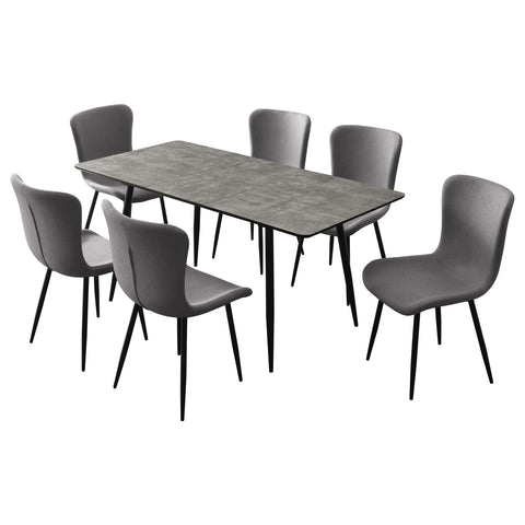 Merrick 7-piece Dining Set with Extension Table Grey