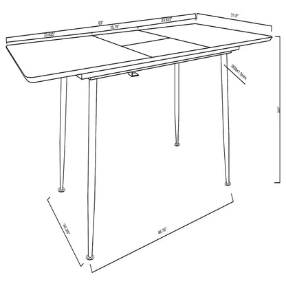 Merrick 7-piece Dining Set with Extension Table Grey