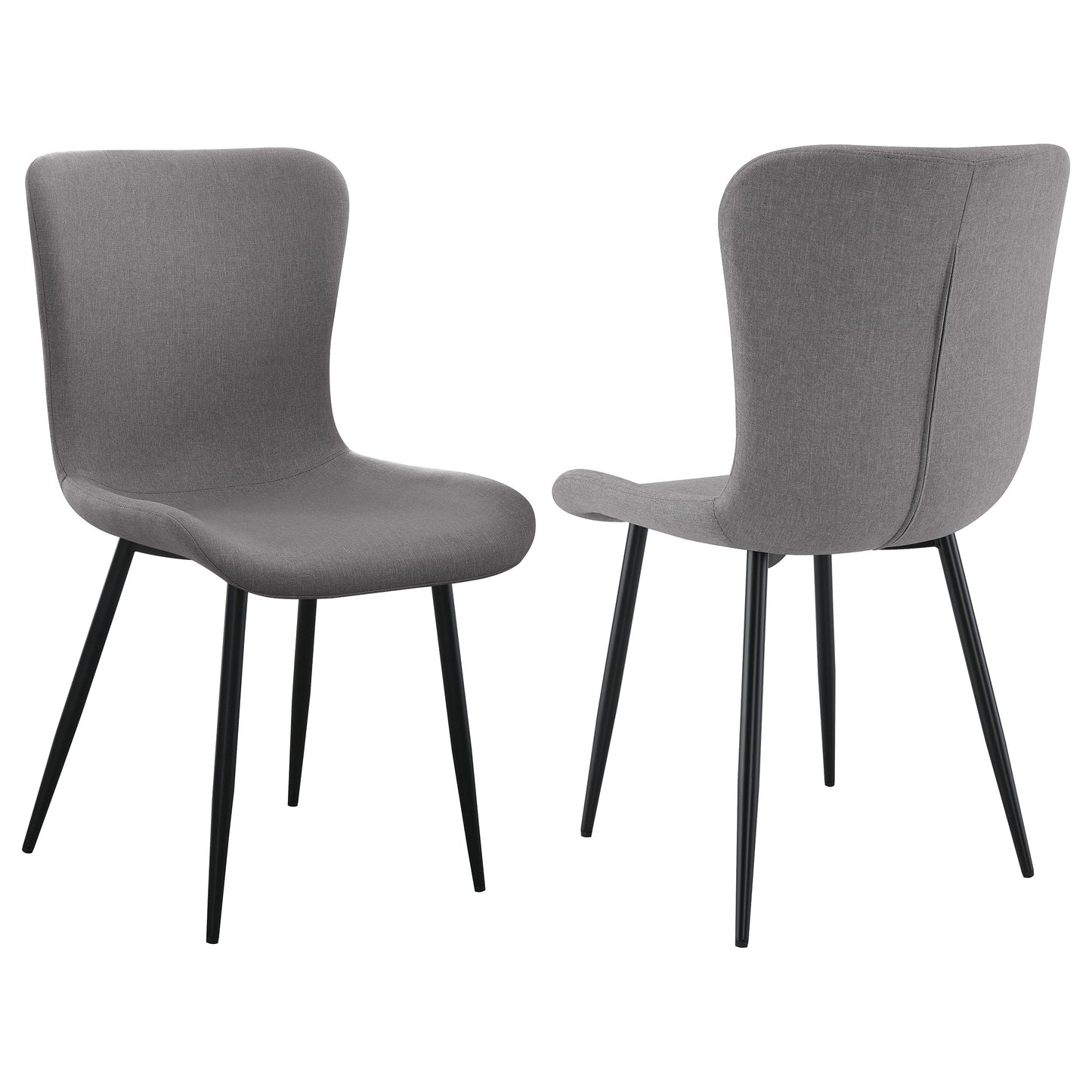 merrick upholstered dining side chair warm grey (set of 2)