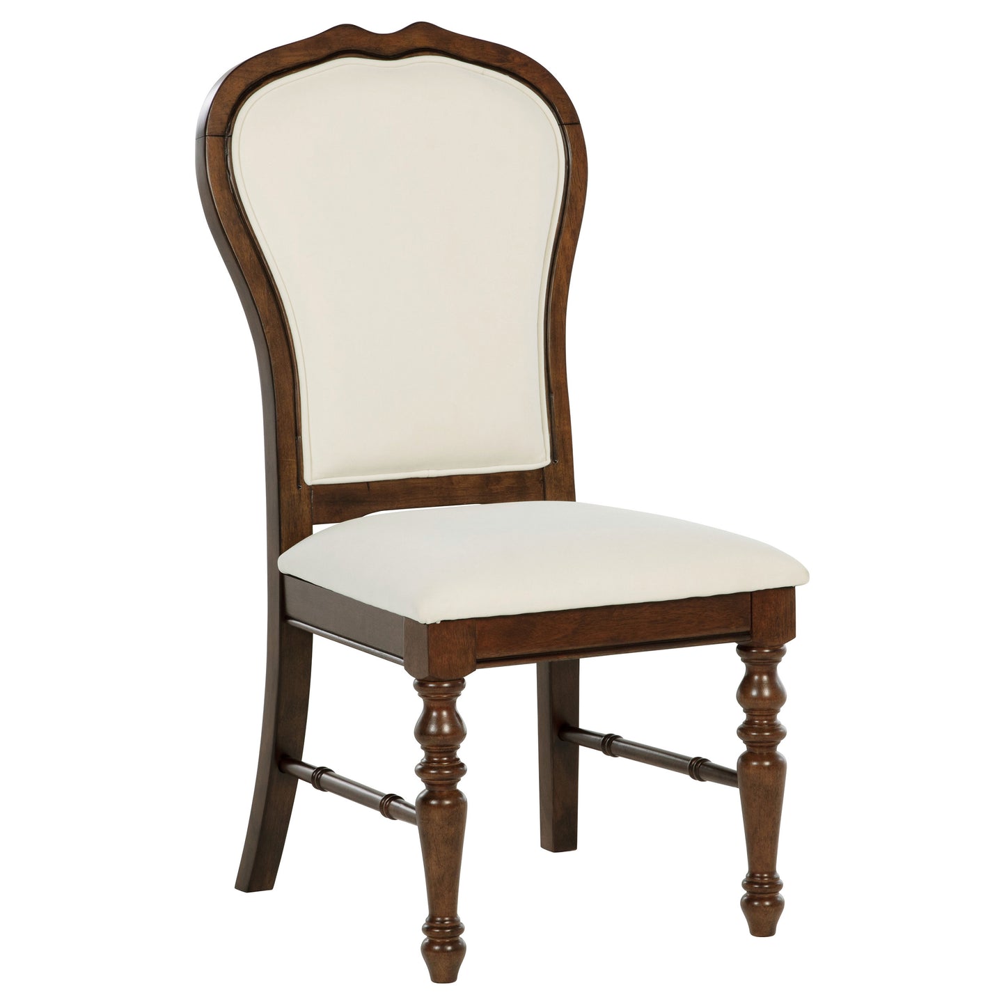 cabianca upholstered dining side chair rich brown (set of 2)ivory / rich brown